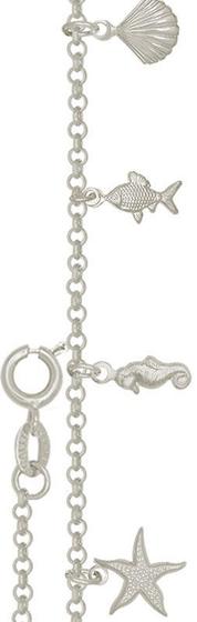 Imagem de pulseira com cavalo marinho concha peixe e estrela dupla
