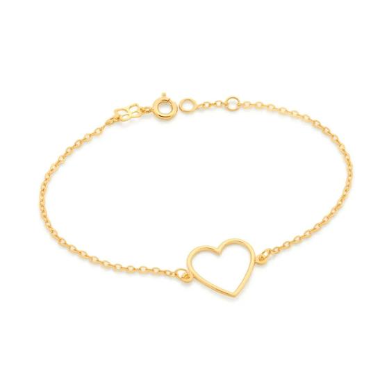Imagem de Pulseira com coração folheada a ouro Cód. 551709