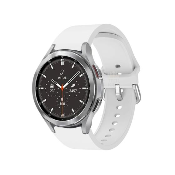Imagem de Pulseira Com Fecho Curvo Silicone Exclusiva Para Watch4 42mm
