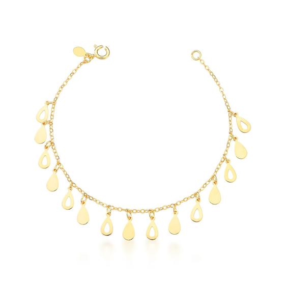 Imagem de Pulseira com gotas lisas e vazadas