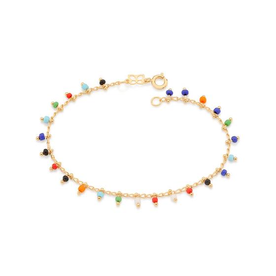 Imagem de Pulseira com miçangas folheada COLORIDO 551737 Rommanel