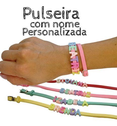 Imagem de Pulseira Com Nome Personalizada Infantil Colorida