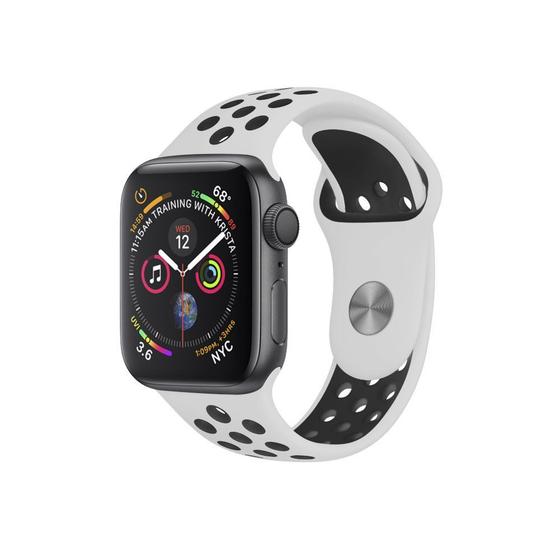 Imagem de Pulseira Compatível com Apple Watch 42 / 44 / 45MM Armor Running - Branco e Preto - Gshield