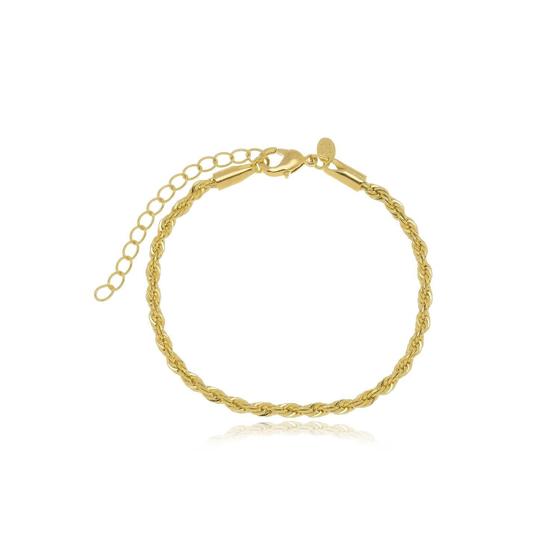 Imagem de Pulseira Cordão Baiano Banhada A Ouro 18K