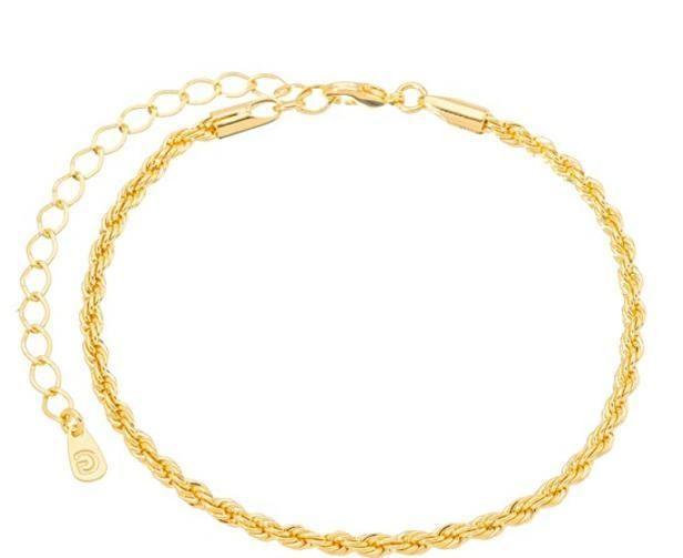 Imagem de Pulseira Cordao Baiano Banhada A Ouro18K