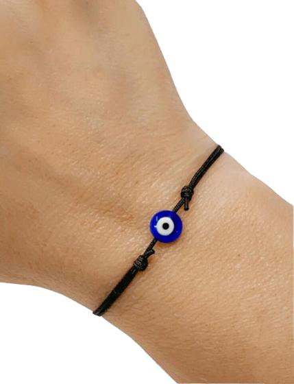 Imagem de Pulseira Cordão Preto com Olho Grego