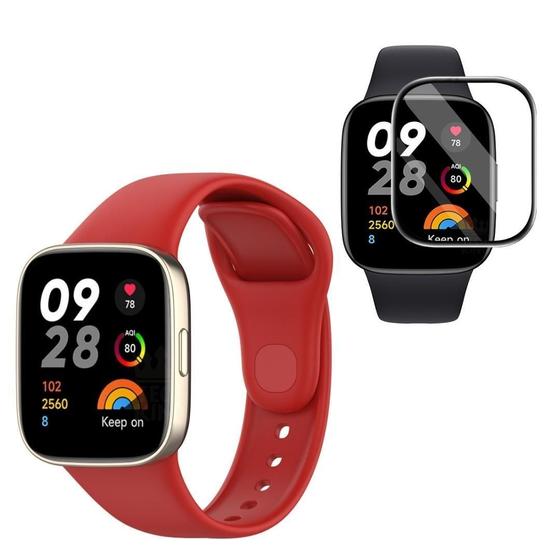 Imagem de Pulseira Correa De Silicone + Película Para Redmi Watch 3