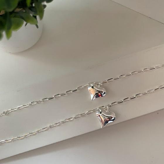 Imagem de Pulseira corrente elos com coração