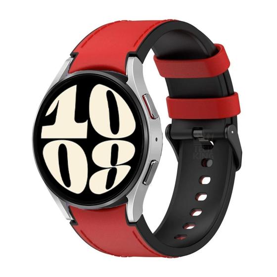 Imagem de Pulseira Couro Artificial C Silicone Para Galaxy Watch6 40Mm