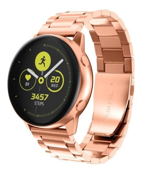 Imagem de Pulseira De Aço Inoxidável Para Galaxy Active r500 e Active 2 40mm/44mm - Pink Rose