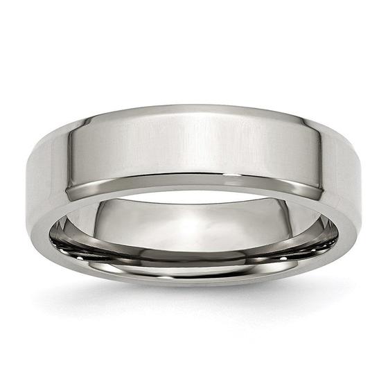 Imagem de Pulseira de Aço Inoxidável Polida com Borda Chanfrada 6mm