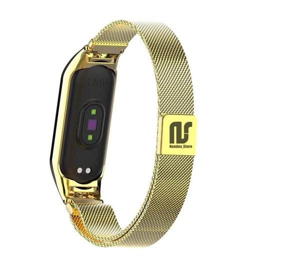 Imagem de Pulseira De Aço NSmart Compatível com Mi Band 5 / Mi band 6 Fecho Magnético
