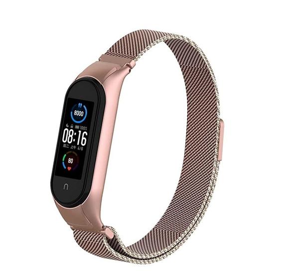 Imagem de Pulseira De Aço NSmart Compatível com Mi Band 5 / Mi band 6 Fecho Magnético