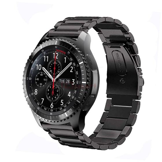 Imagem de Pulseira De Aço Para Galaxy Watch 46mm E Gear S3 Cor Preto