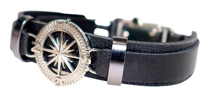 Pulseira de Bussola Masculina Muito Confortável Linda Menor preço em Pulseira de Bussola Masculina Muito Confortável Linda