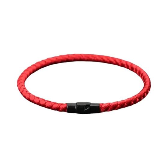 Imagem de Pulseira de Corda de Quilha com Fio Vermelho - Micro Magnético para Casais