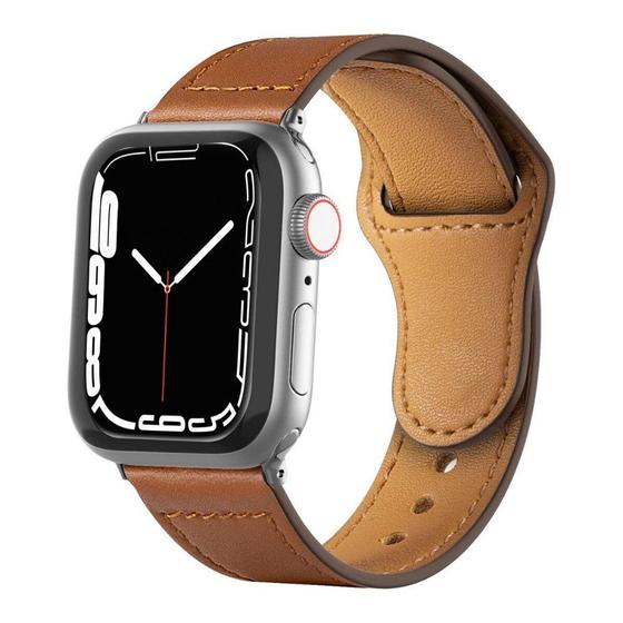 Imagem de Pulseira de Couro Compatível com Apple Watch 38 / 40 / 41MM - Marron - Gshield