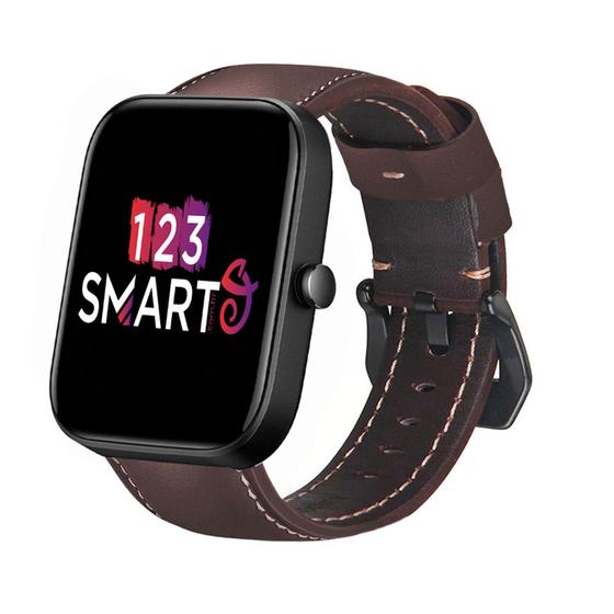 Imagem de Pulseira de Couro compatível com Bip 3 A2172 / Bip A1608 / Bip U / Bip Lite - Marrom