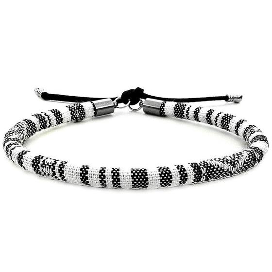 Pulseira De Couro Étnico Feminina Branca Menor preço em Pulseira De Couro Étnico Feminina Branca