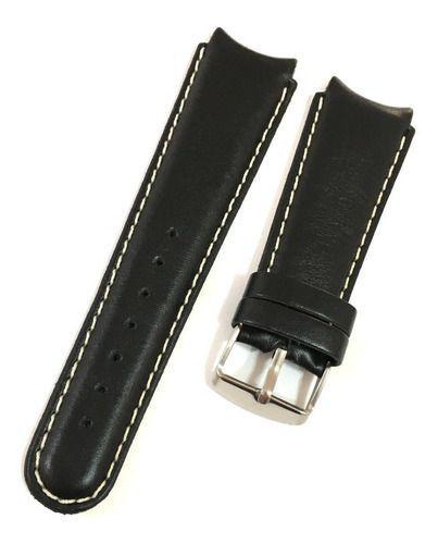 Pulseira de Couro para Relógio Preta Costura Branca Encaixe Curvo 18 20 22mm Modelo 45pr Menor preço em Pulseira de Couro para Relógio Preta Costura Branca Encaixe Curvo 18 20 22mm Modelo 45pr