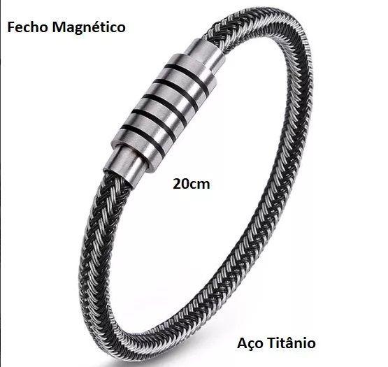 Imagem de Pulseira de Fibra de Carbono e Fecho de aço Inox e Titânio Estilo Vivara Skin