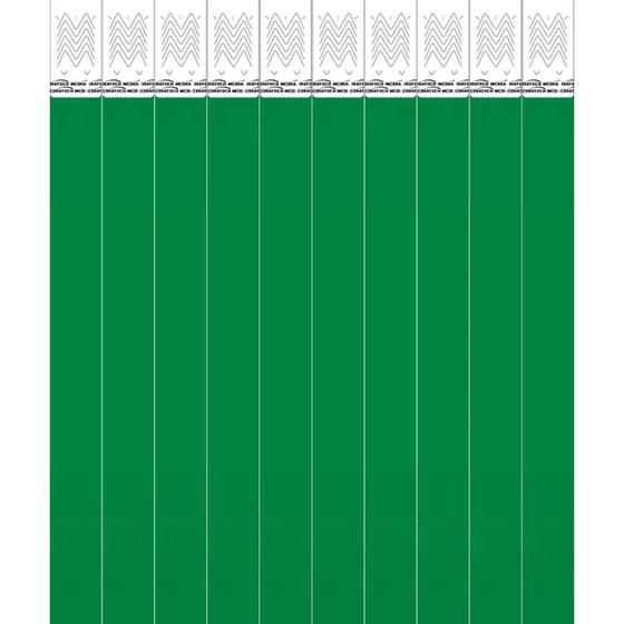 Imagem de Pulseira de Identificação MED Verde Bandeira Pacote com 100