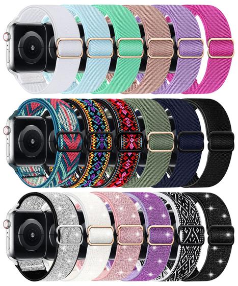 Imagem de Pulseira de Nylon Elástica para Apple Watch 42mm, 44mm e 45mm