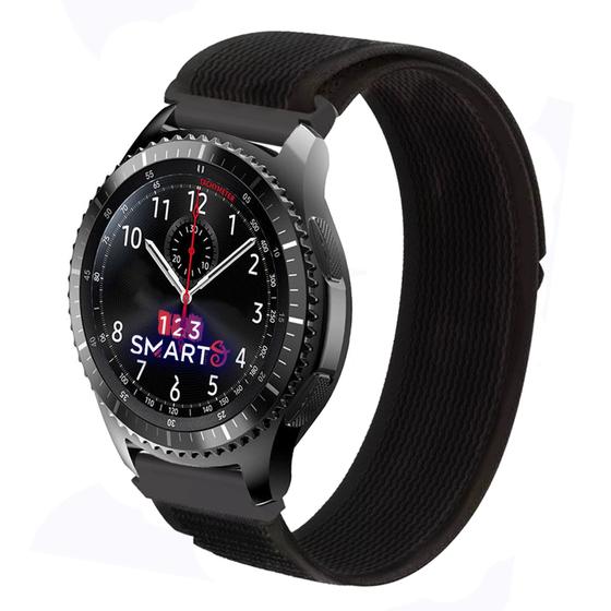 Imagem de Pulseira de Nylon Nova para Gear S3 Classic Frontier e Galaxy Watch 46mm - Preto