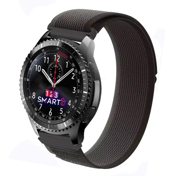 Imagem de Pulseira de Nylon Nova para Gear S3 Classic Frontier e Galaxy Watch 46mm - Preto com Cinza