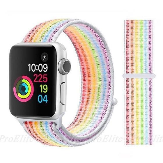 Imagem de Pulseira De Nylon Para Smartwatch Arco Iris 38Mm