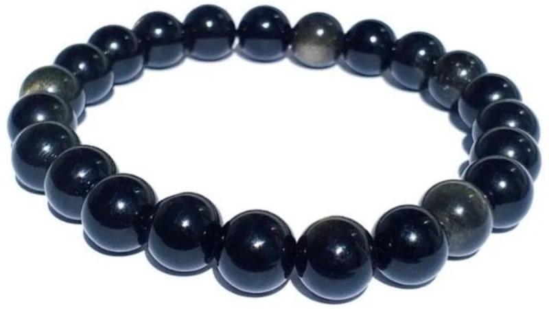 Imagem de Pulseira De Obsidiana Dourada Natural Esfera 8 Mm