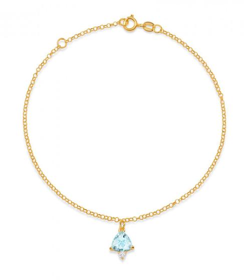 Imagem de Pulseira de Ouro 18k com Topázio Sky e Topázio Incolor