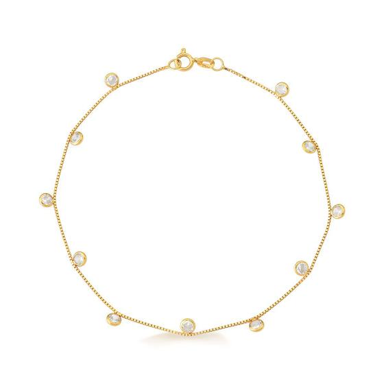 Imagem de Pulseira de Ouro 18k com Zircônias 