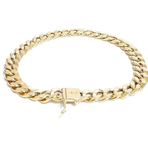 Imagem de Pulseira de Ouro 18K Groumet 21cm 9,50mm a 13,5 mm ( grossa )