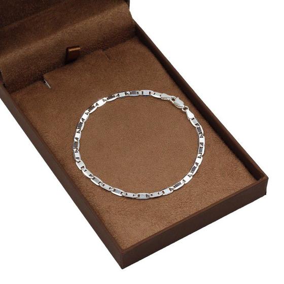 Imagem de Pulseira de prata 925 Masculina Piastrine Diamantada 20cm