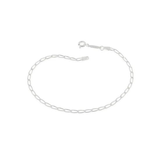 Imagem de Pulseira de prata 925 unissex groumet rommanel fio 0,60 mm 20 cm 850062