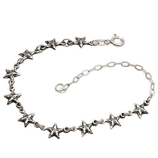 Imagem de Pulseira De Prata Envelhecida Com 10 Estrelas Com Carinha