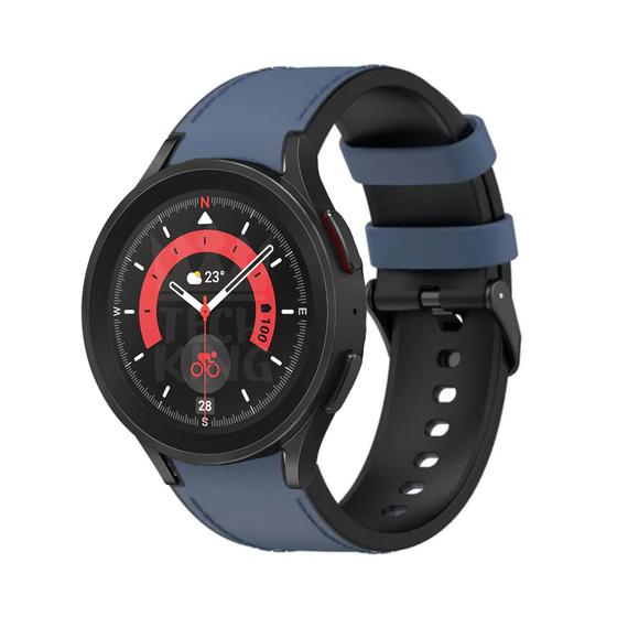 Imagem de pulseira de PU (poliuretano) com silicone para galaxy watch 5 pro 45mm