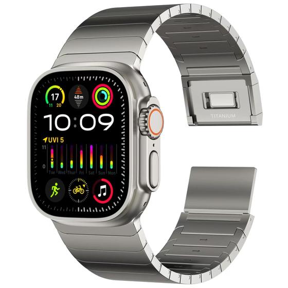Imagem de Pulseira de Relógio ACESTAR em Titânio 49mm com Fecho Magnético