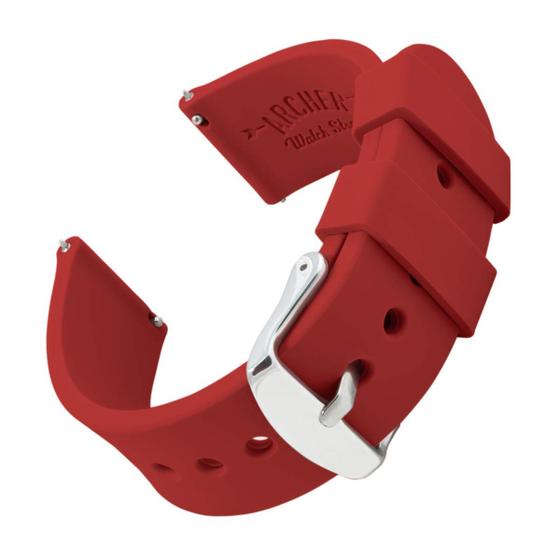 Imagem de Pulseira de relógio Archer Silicone Quick Release 23 mm vermelha veneziana