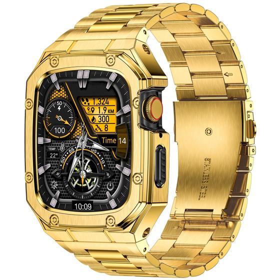 Imagem de Pulseira de Relógio BAITEYOU em Aço Inoxidável para Apple Watch 46mm