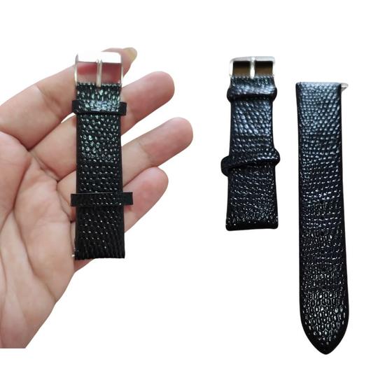 Imagem de Pulseira de Relógio Croco Python 20 mm Preta