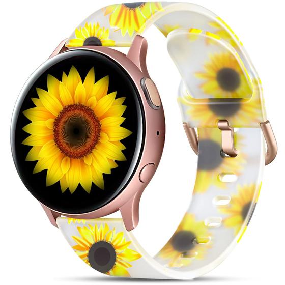 Imagem de Pulseira de Relógio GEAK de Silicone Transparente 20mm - Compatível com Samsung Galaxy
