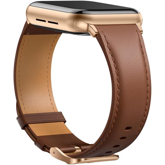 Imagem de Pulseira de relógio GEAK Leather compatível com Apple 40 mm 41 mm 38 mm 42 mm