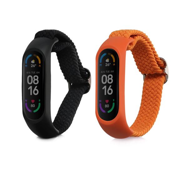 Imagem de Pulseira de relógio kwmobile compatível com nylon Xiaomi Mi Band 6/5