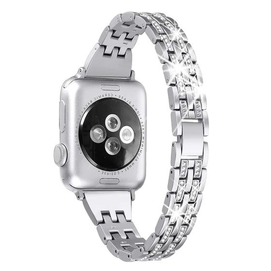 Imagem de Pulseira de relógio Secbolt Bling Metal compatível com Apple 42 mm a 49 mm