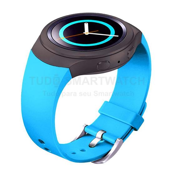 Imagem de Pulseira de Silicone Azul Celeste para Relógio Samsung Galaxy Gear S2 Sport