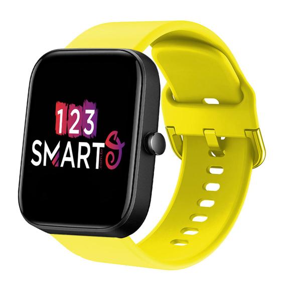 Imagem de Pulseira de Silicone Fecho Colorido compatível com Bip 3 A2172 / Bip / Bip Lite / Bip U - Amarelo