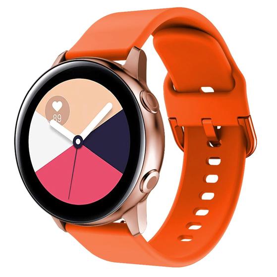 Imagem de Pulseira de Silicone Para Galaxy Watch Active 2 e Active r500 - Laranja