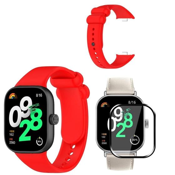 Imagem de Pulseira De Silicone + Pelicula 3D Para Xiaomi Redmi Watch 4